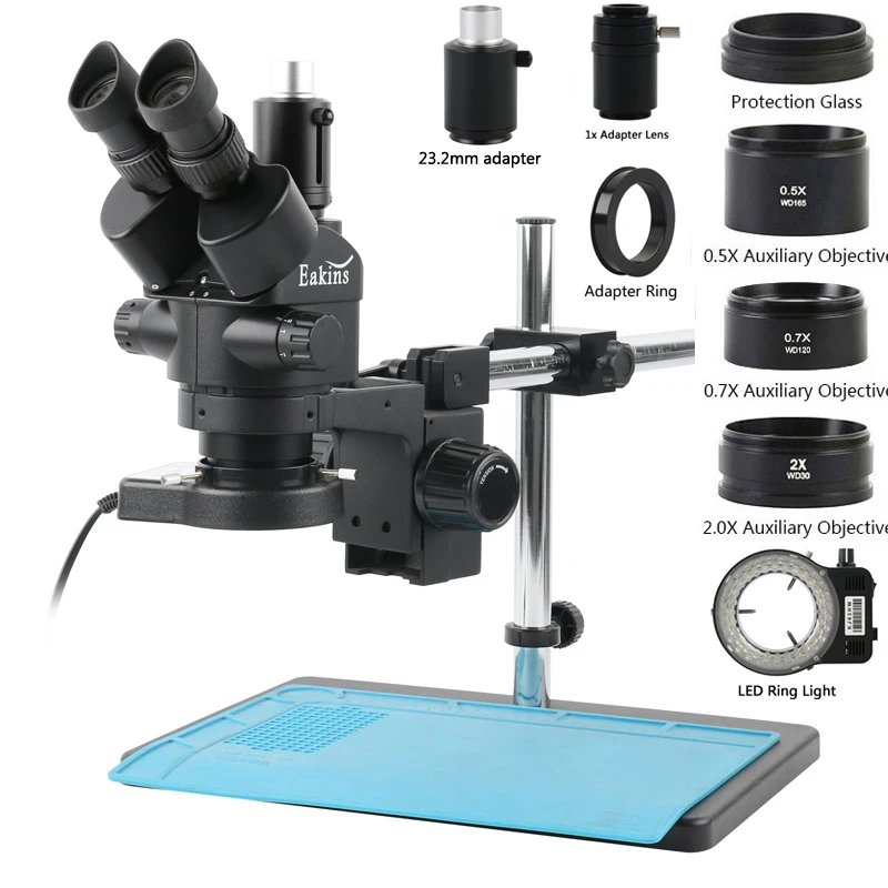 3.5X 7X 45X 90X Industrial Lab - đánh giá và giá Trinocular Stereo Microscope 7X-45X