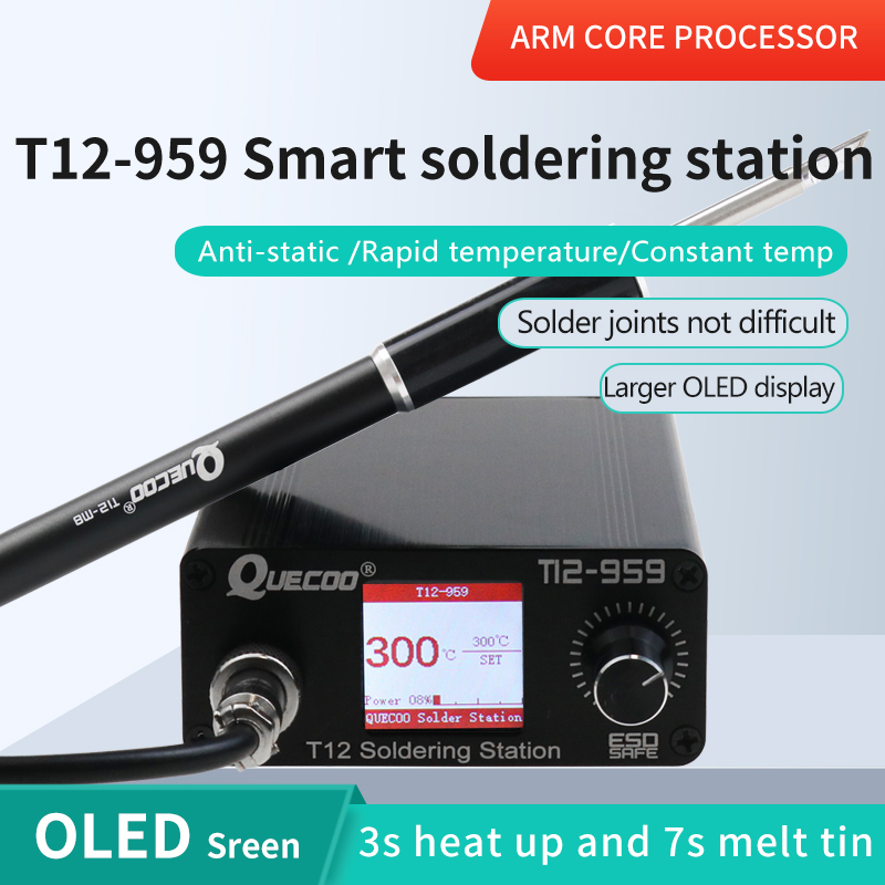 T12-959 V5.1 Bộ Hàn Que Hàn Sắ - đánh giá và giá T12 Soldering Station Oled