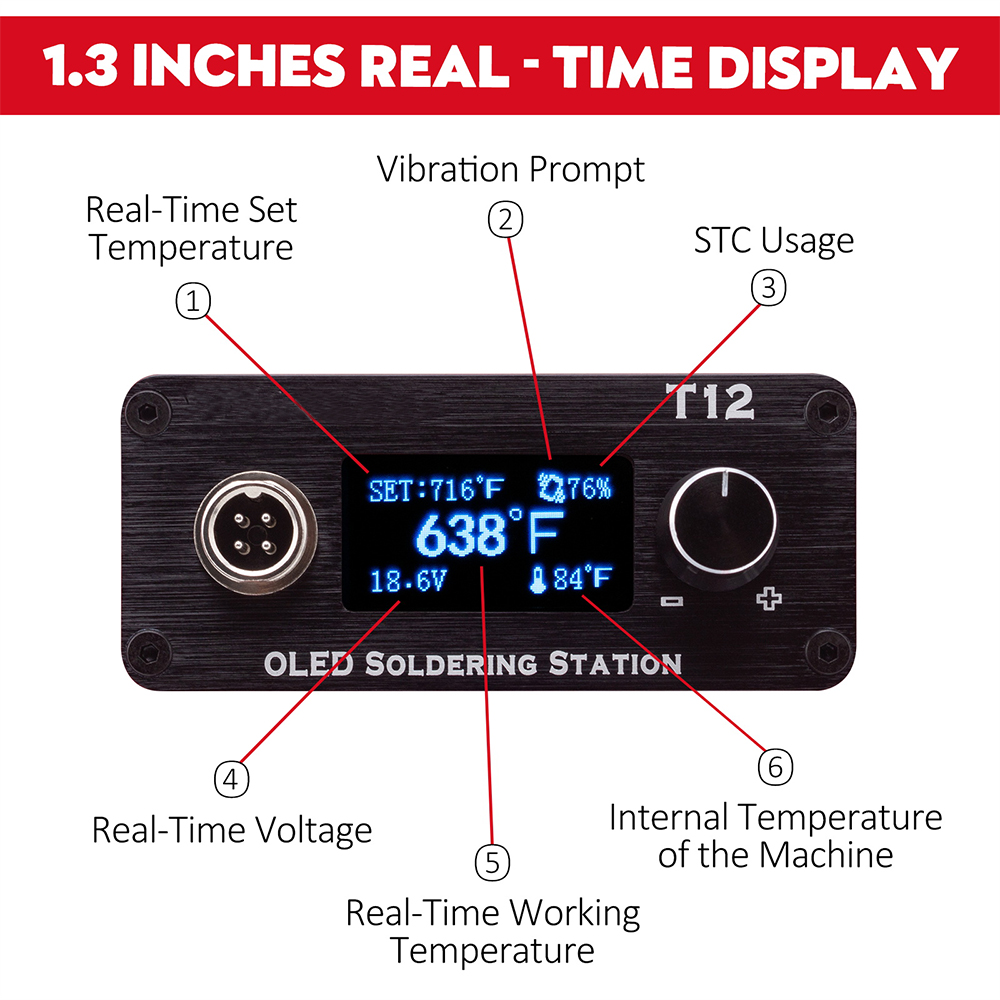 OLED T12 Soldering Iron Statio - đánh giá và giá T12 Soldering Station Oled
