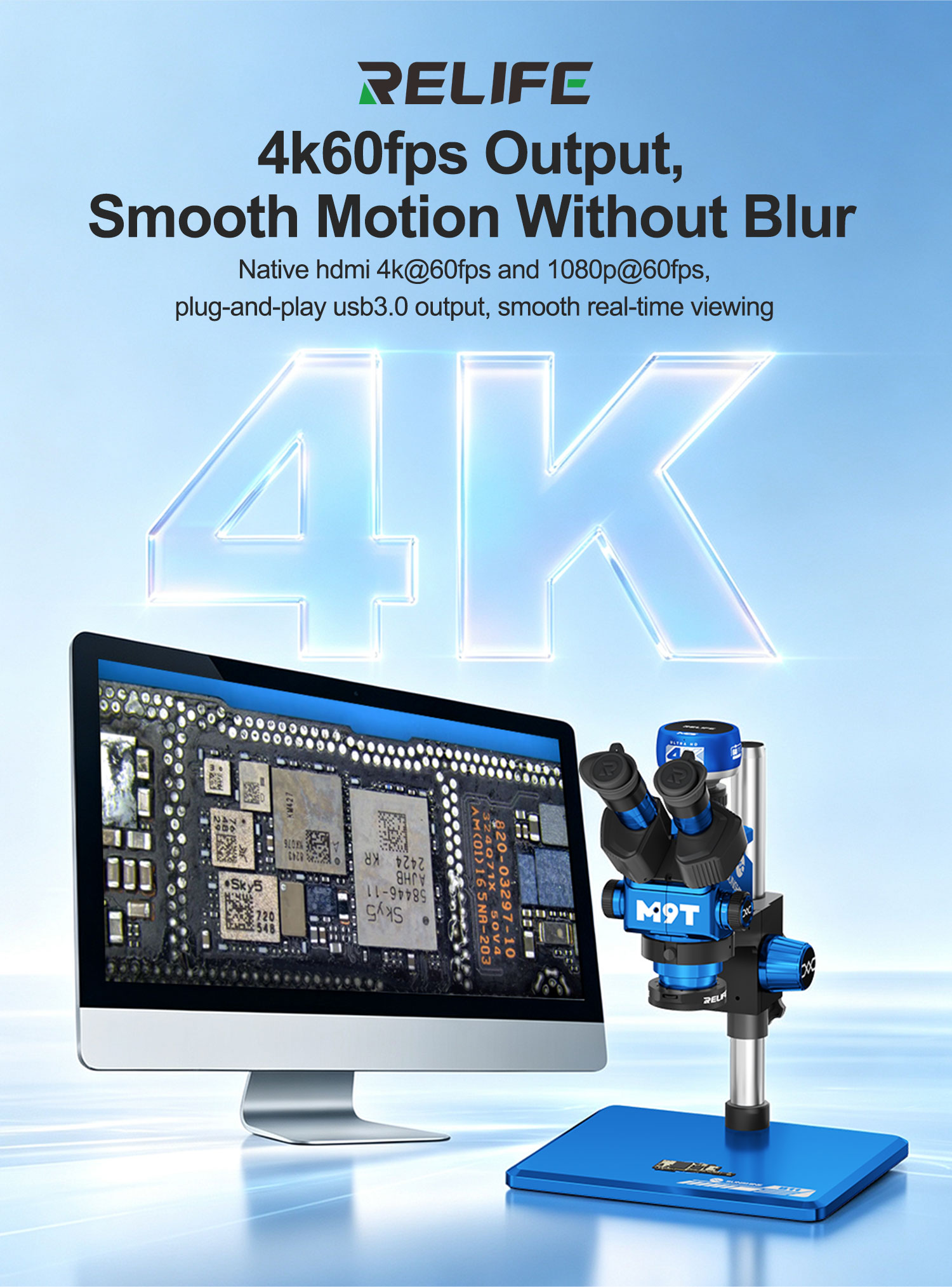 RELIFE MC5 4K 60FPS Microscope - đánh giá và giá 4K Microscope Camera Sony Sensor